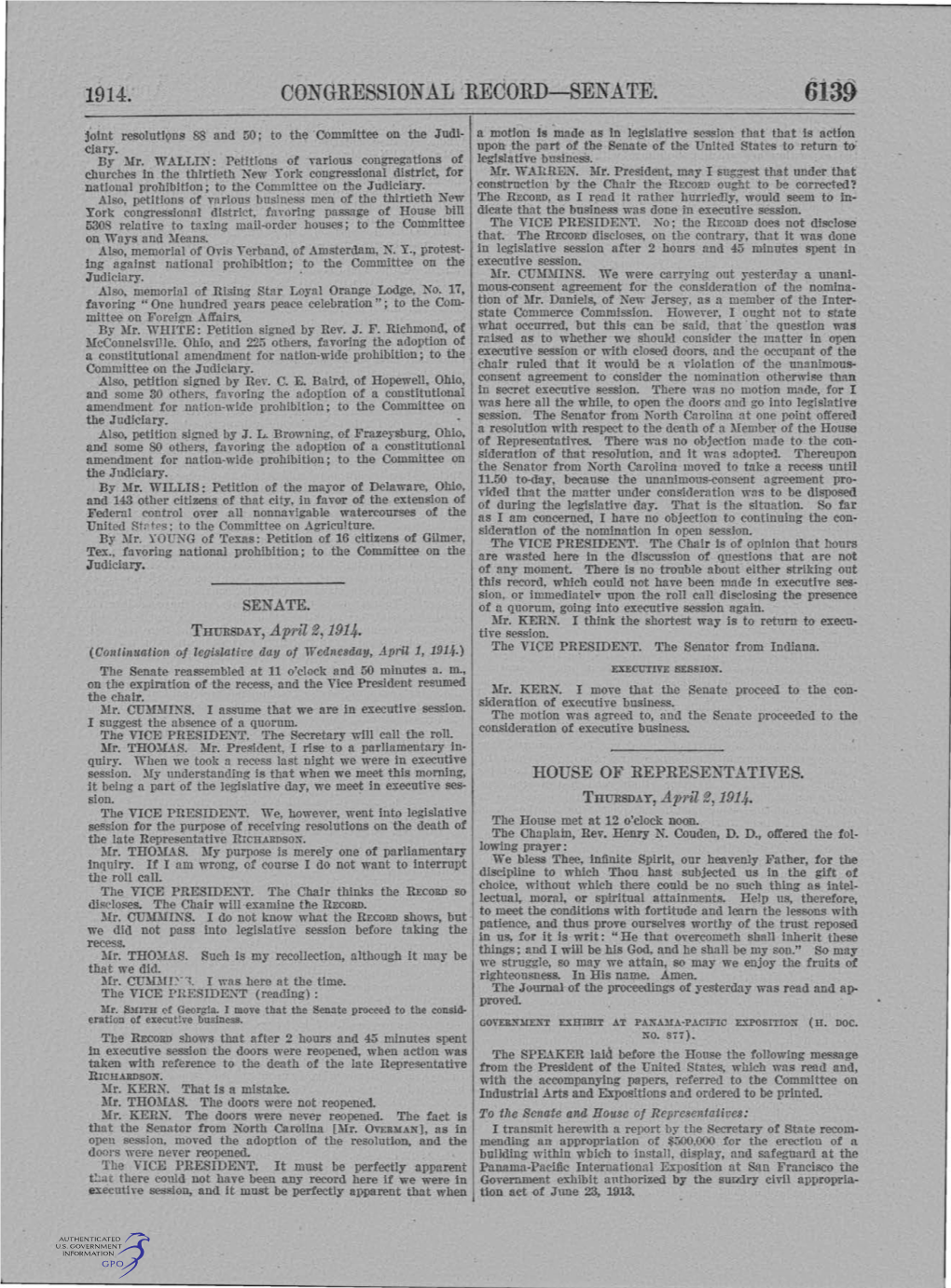 CONGRESSIONAL RECORD-SEN ATE. 6I39 - -· -