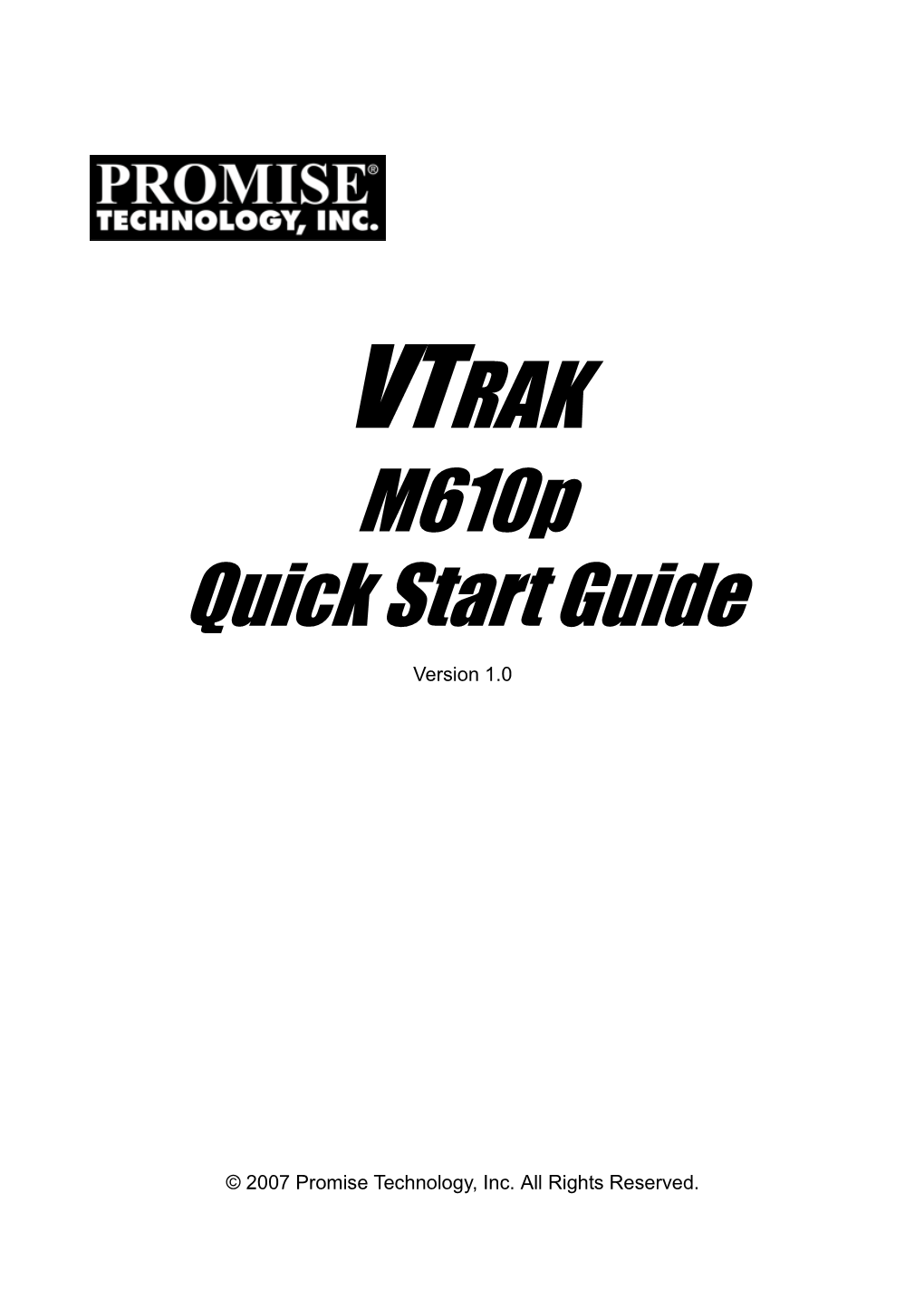 Vtrak M610p QSG V1.0.Fm