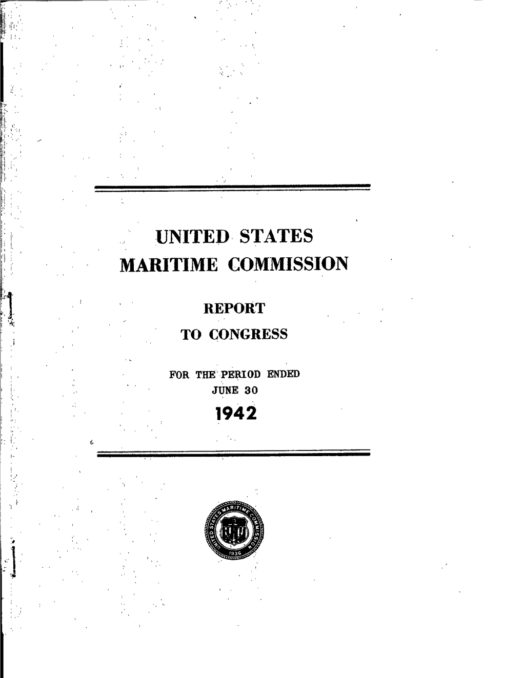 Annual Report for Fiscal Year 1942