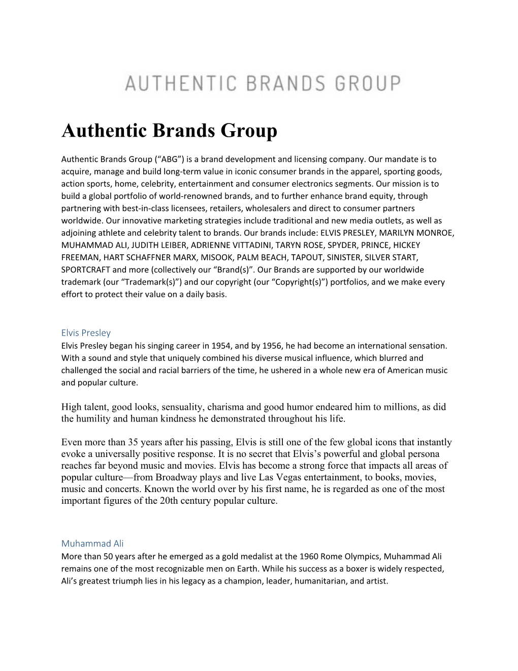 Authentic Brands Group