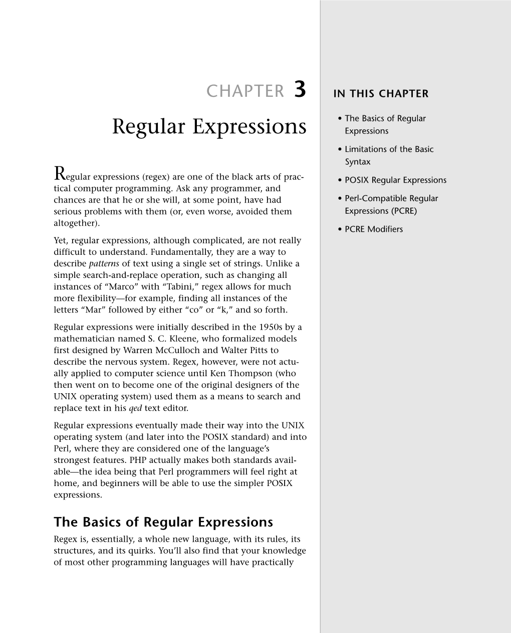 Regular Expressions Expressions • Limitations of the Basic Syntax