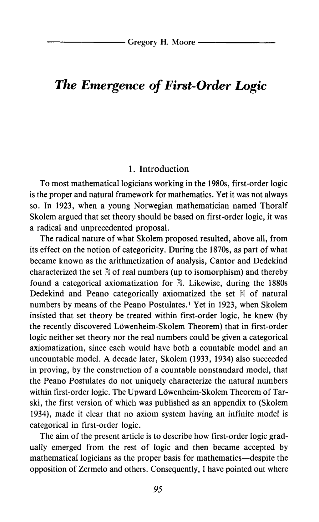 The Emergence of First-Order Logic