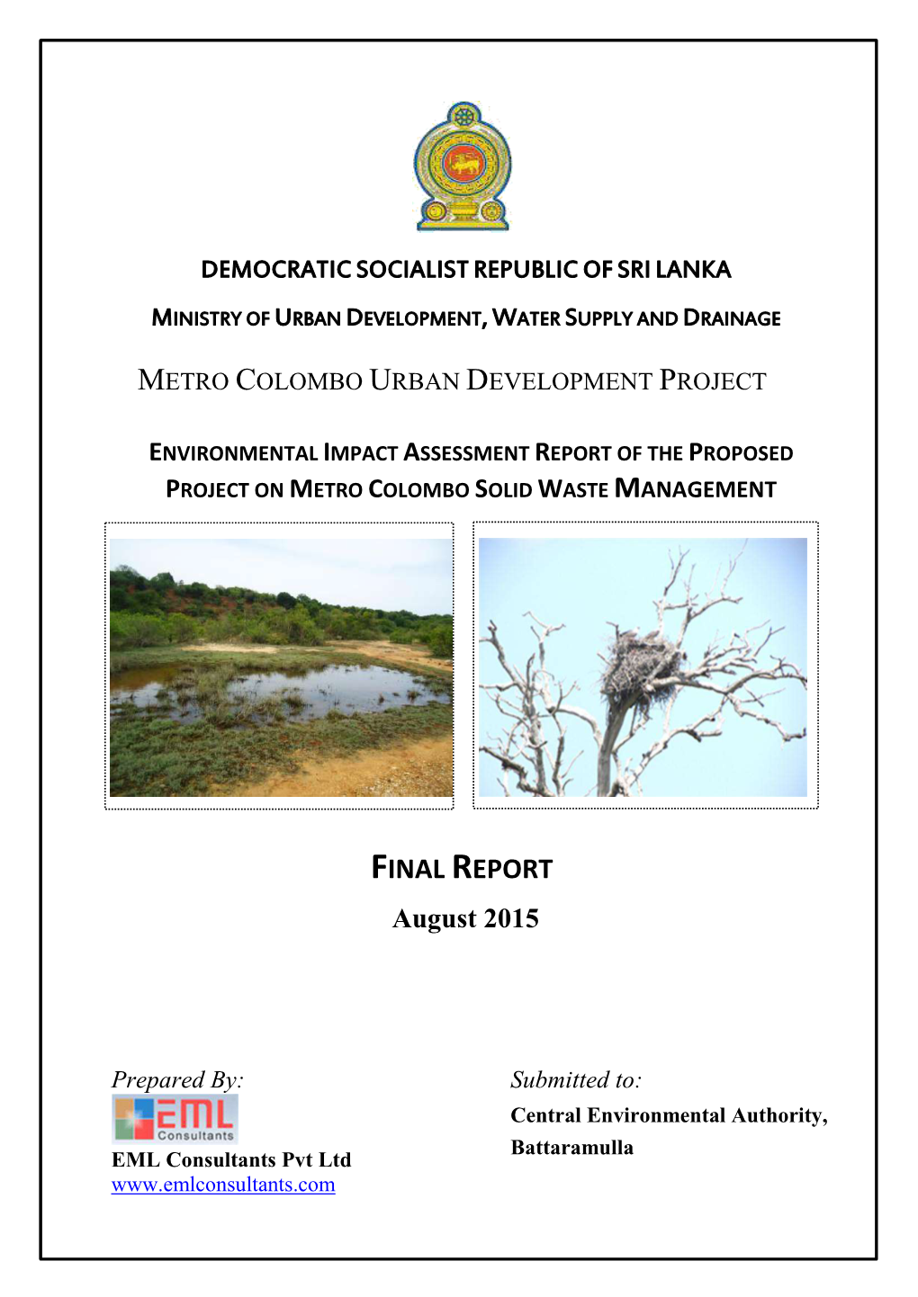 Environmental Impact Assessment Report of the Proposed Project on Metro Colombo Solid Waste Management