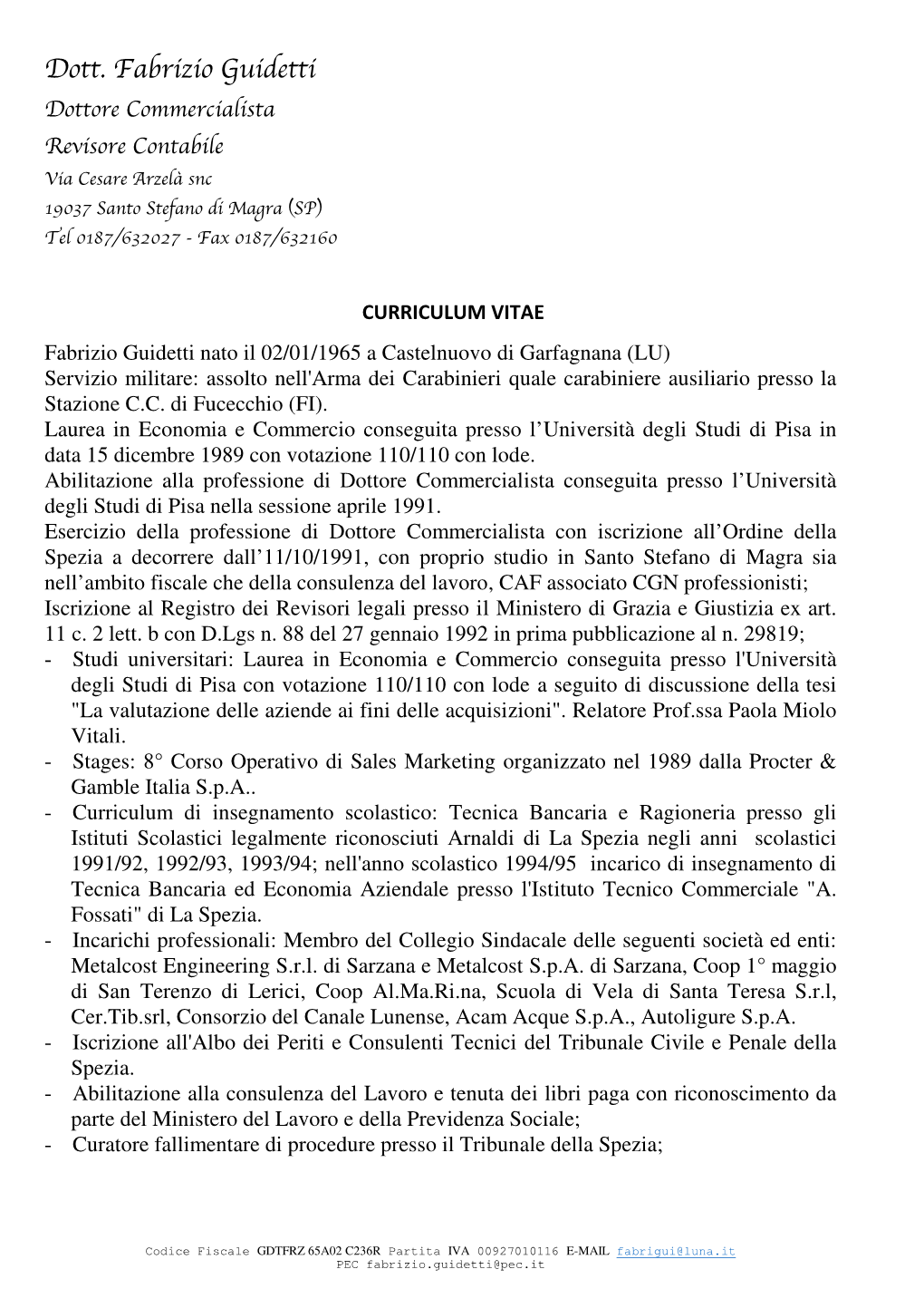 Curriculum Vitae FG 31-05