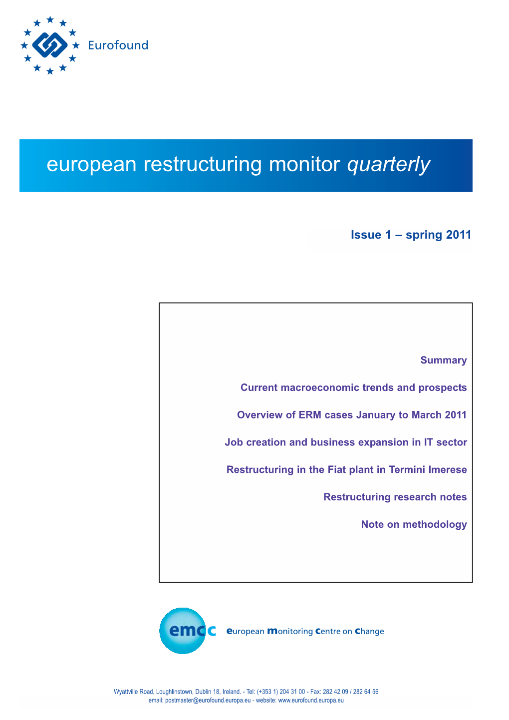 ERM Quarterly – Issue 1, Spring 2011