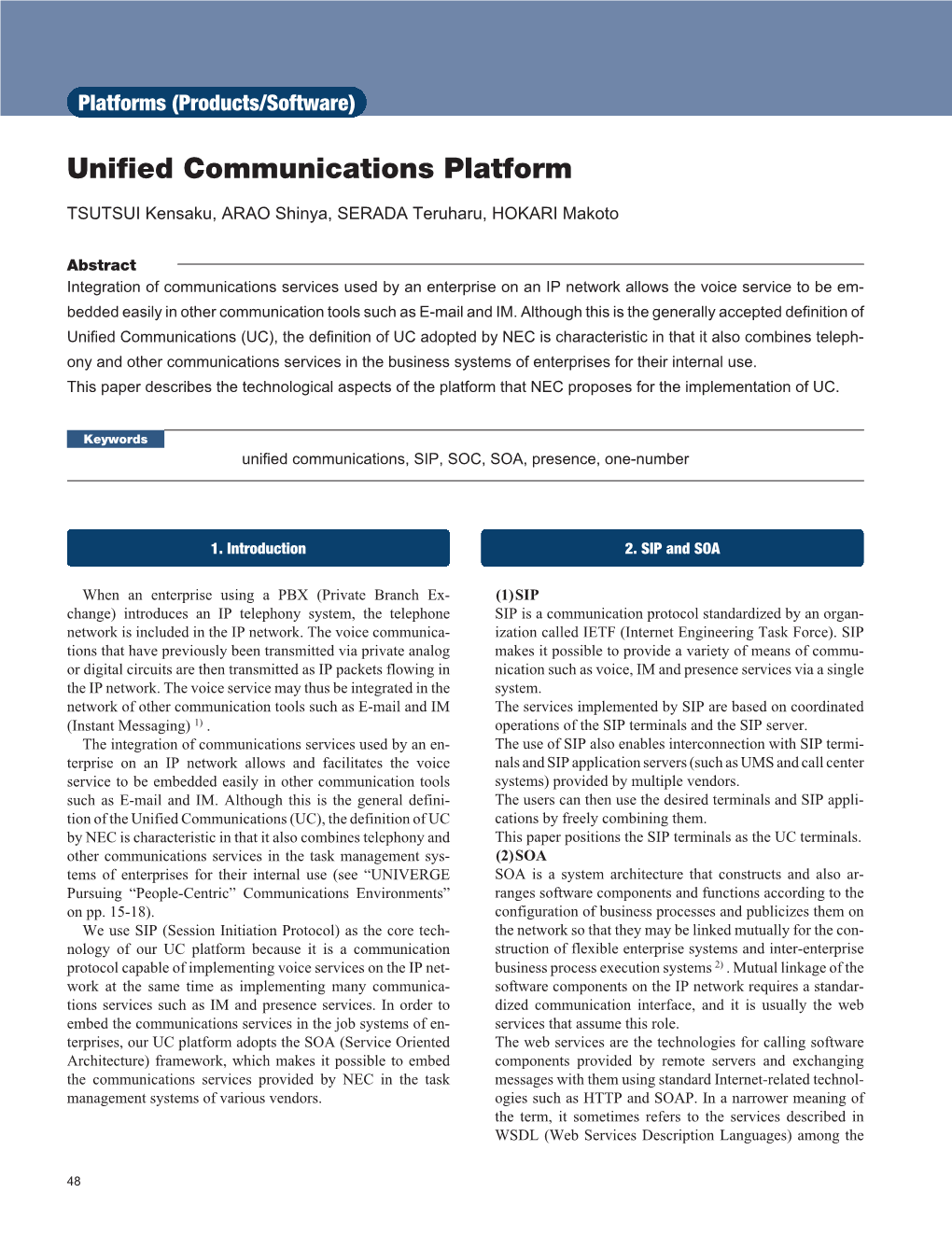 Unified Communications Platform