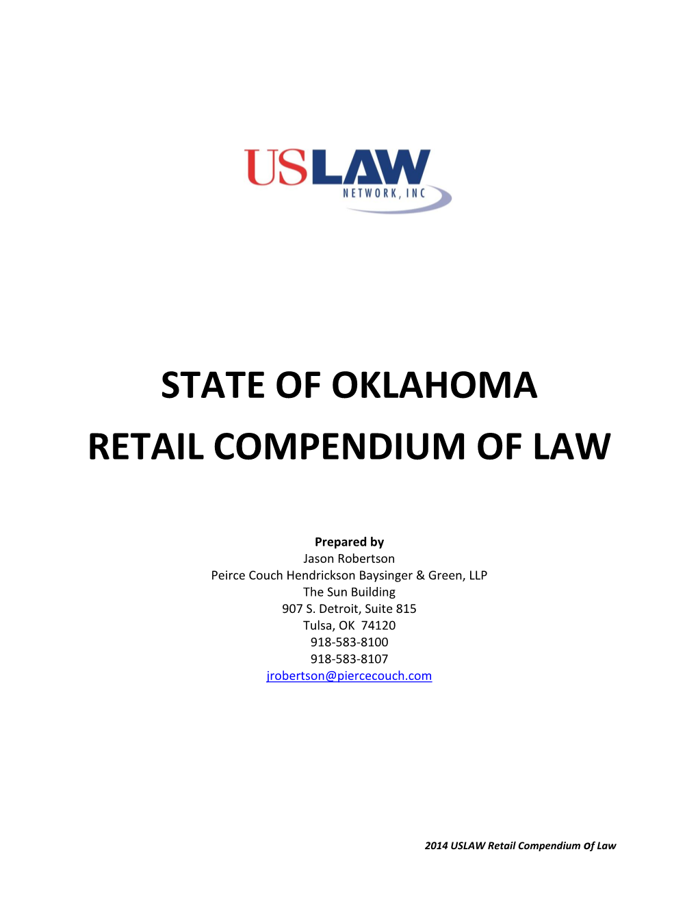 State of Oklahoma Retail Compendium of Law