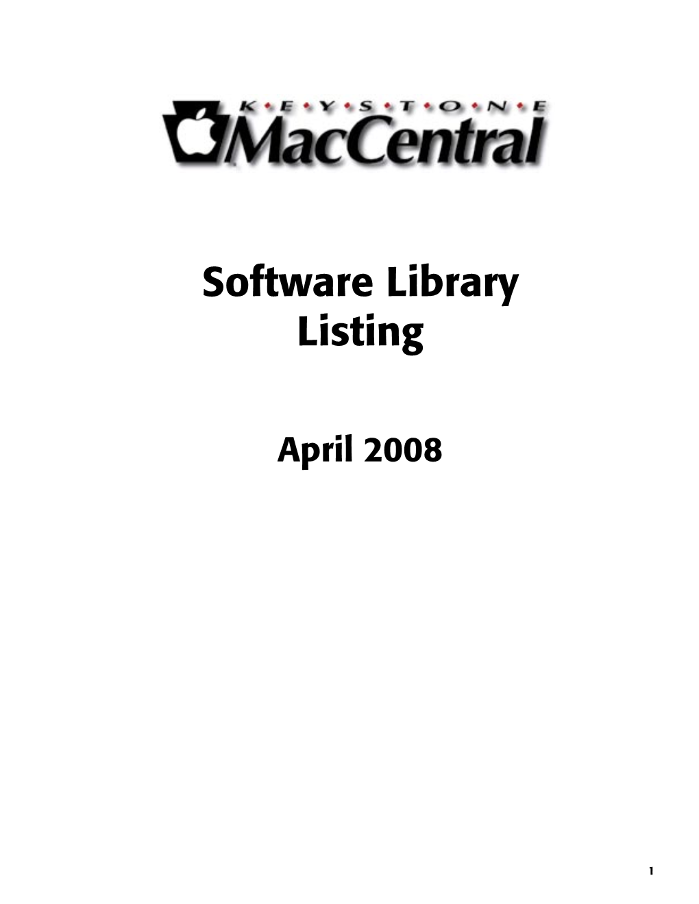 Library Listing March 2008