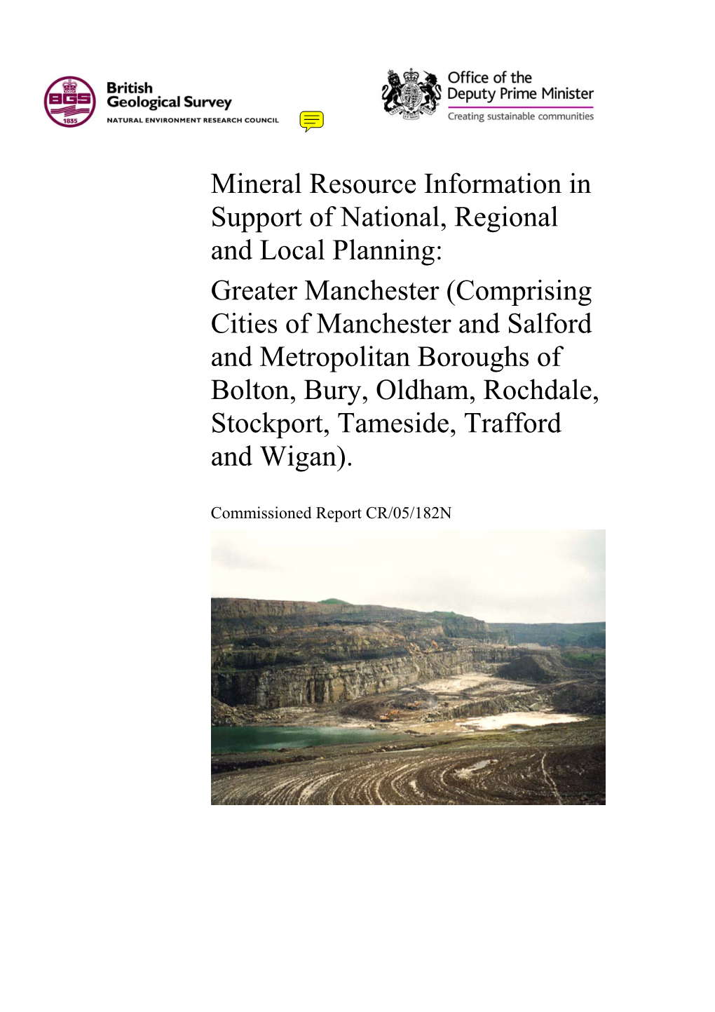 Mineral Resource Information in Support of National, Regional And