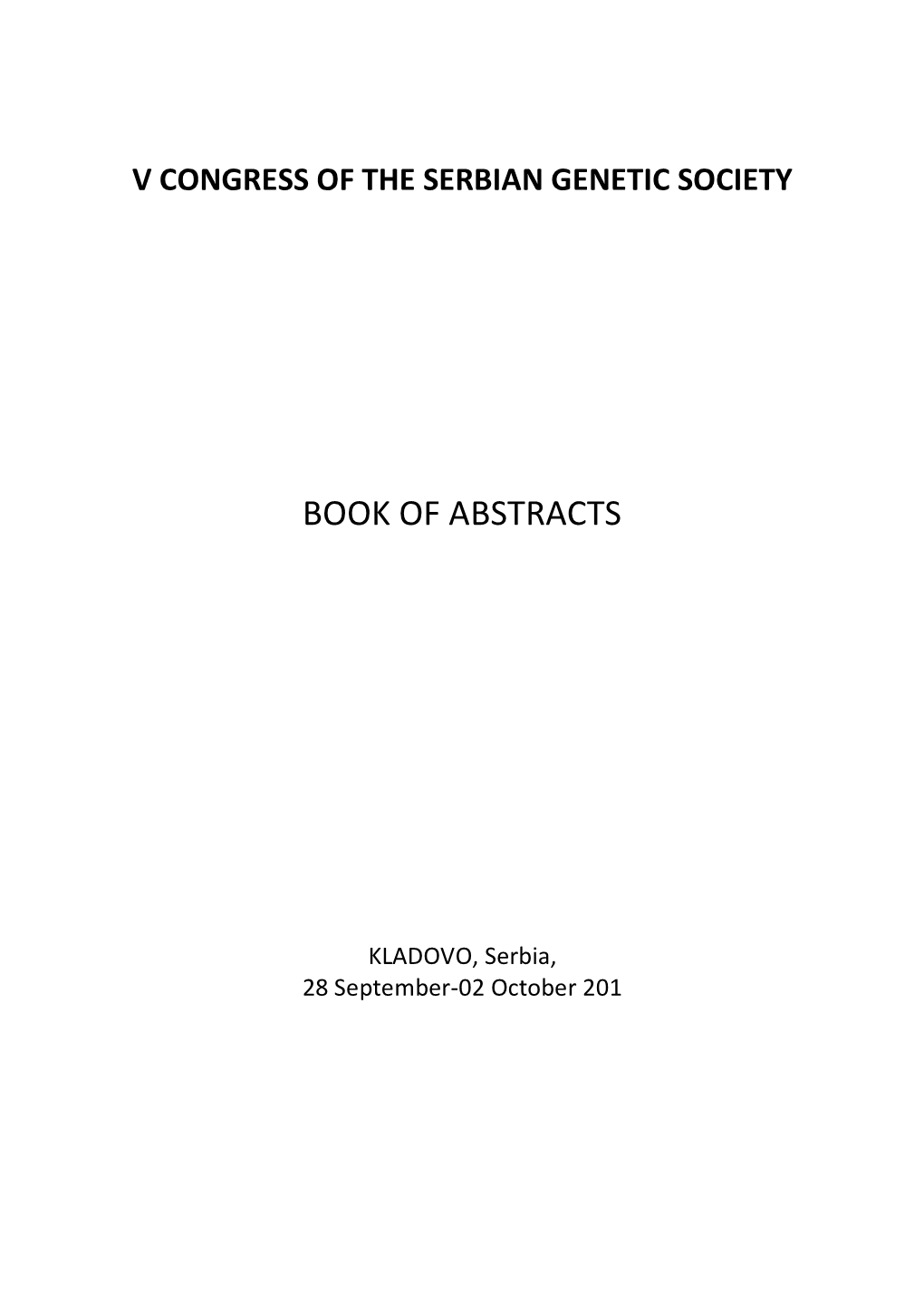 Book of Abstracts