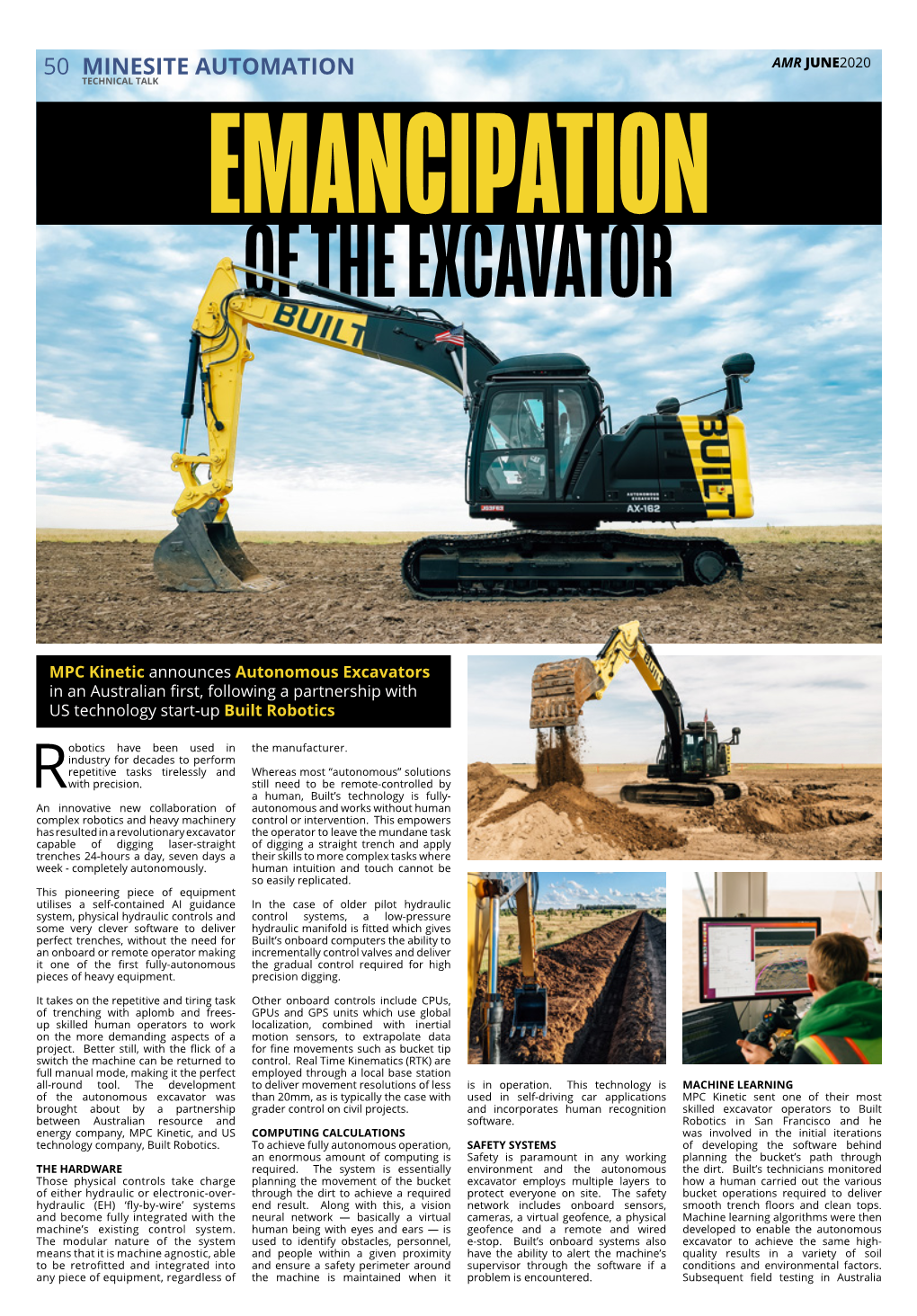 50 Minesite Automation Amr June2020 Technical Talk Emancipation of the Excavator