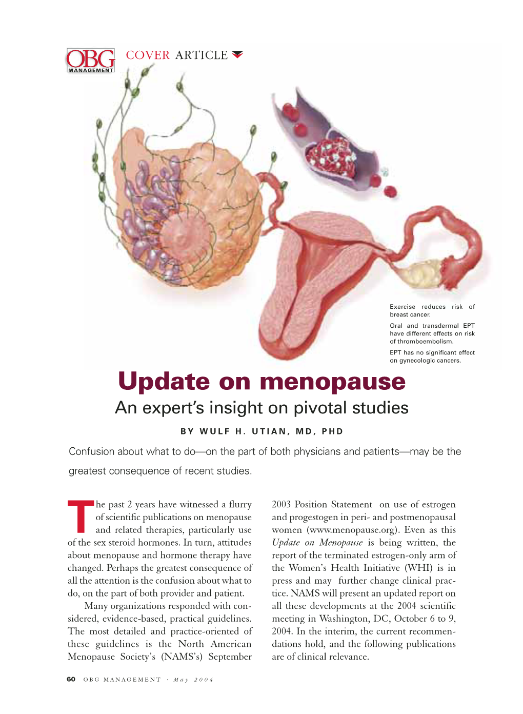 Update on Menopause an Expert’S Insight on Pivotal Studies