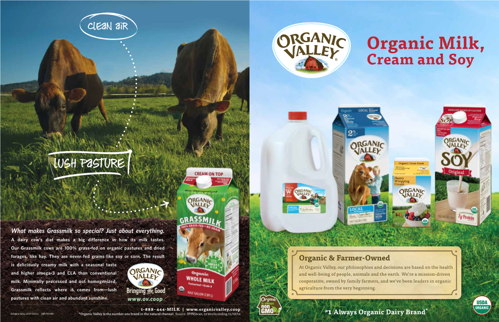 Organic Milk, Cream and Soy