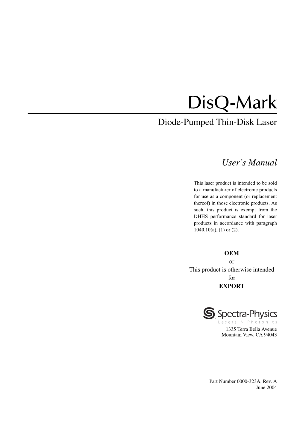 Disq-Mark Diode-Pumped Thin-Disk Laser