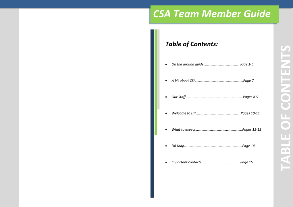 Table of Conten Ts