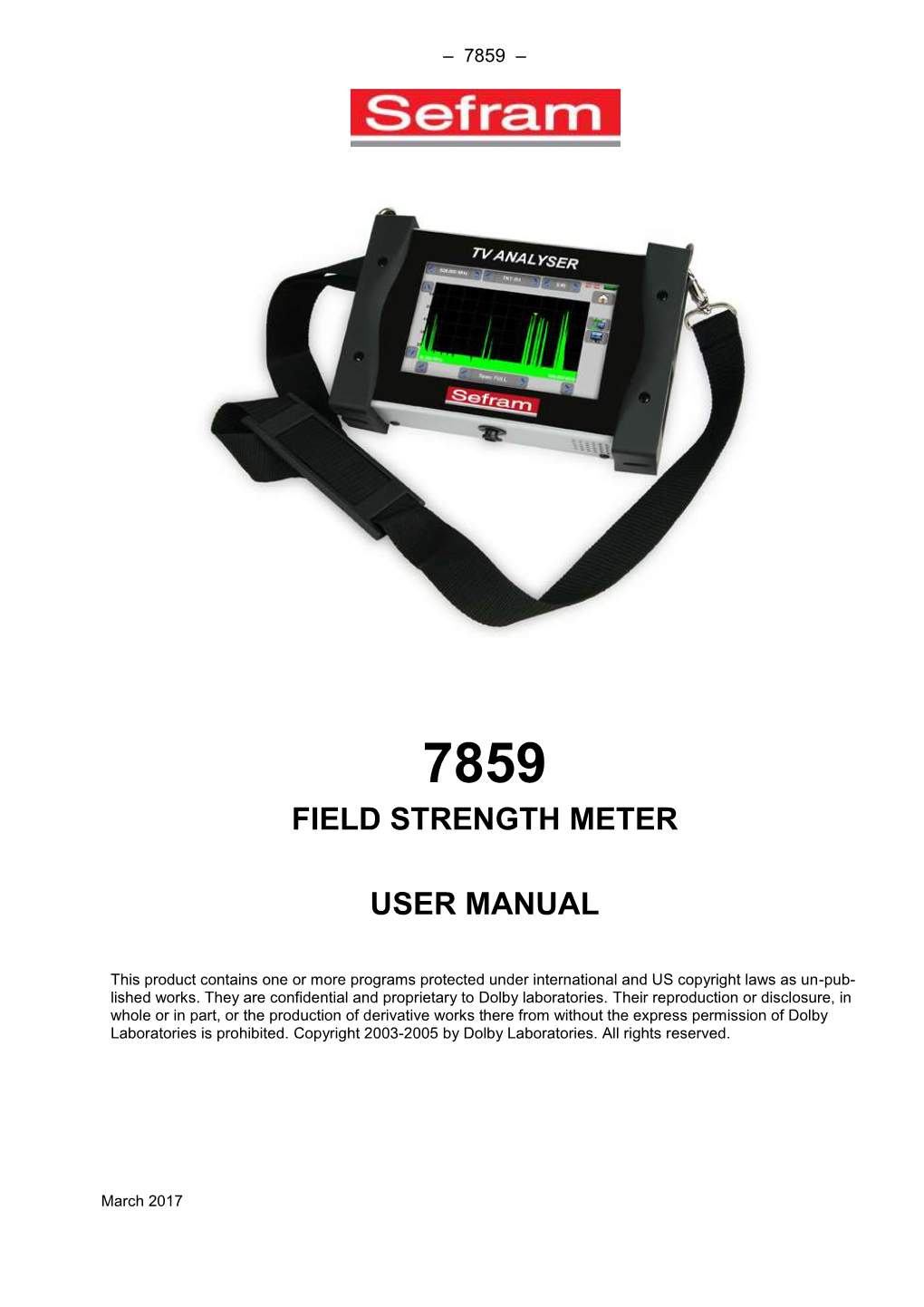 Field Strength Meter User Manual