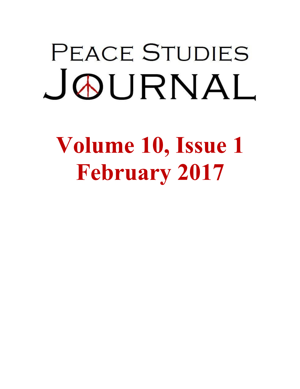 Volume 10, Issue 1 February 2017