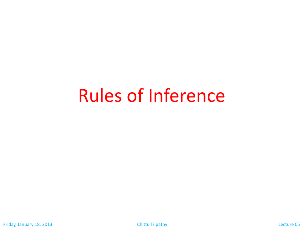 Rules of Inference