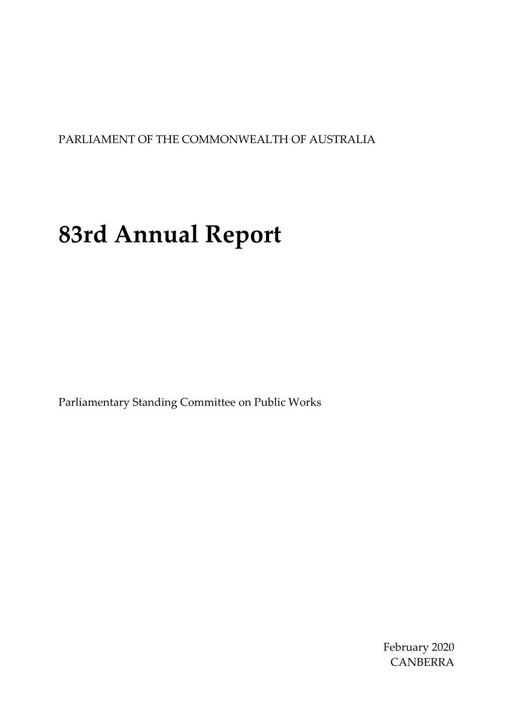 83Rd Annual Report
