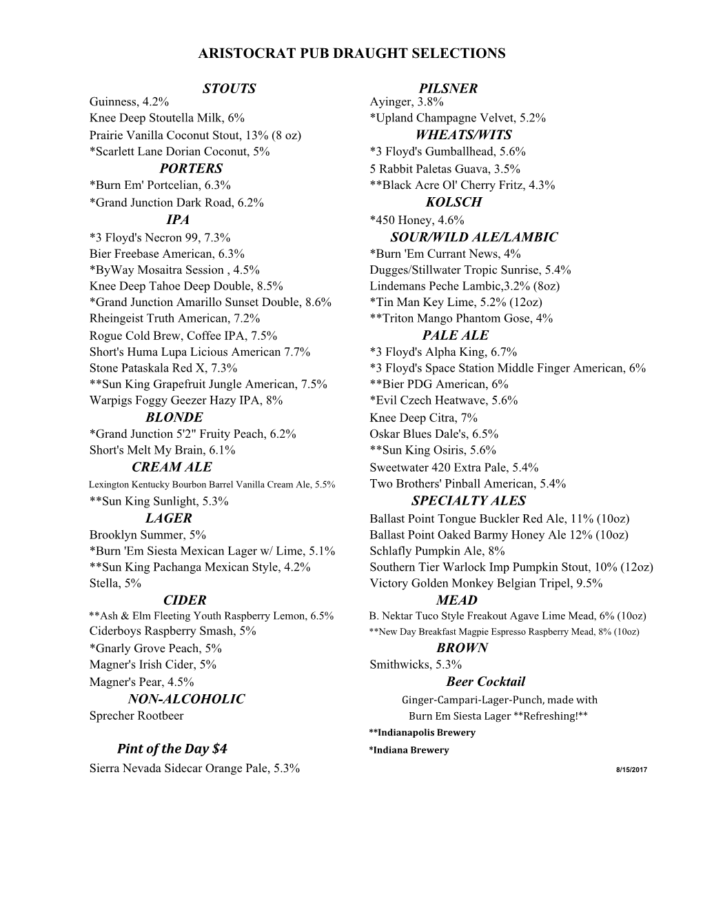 Beer List by Style with FONT CHANGES 1