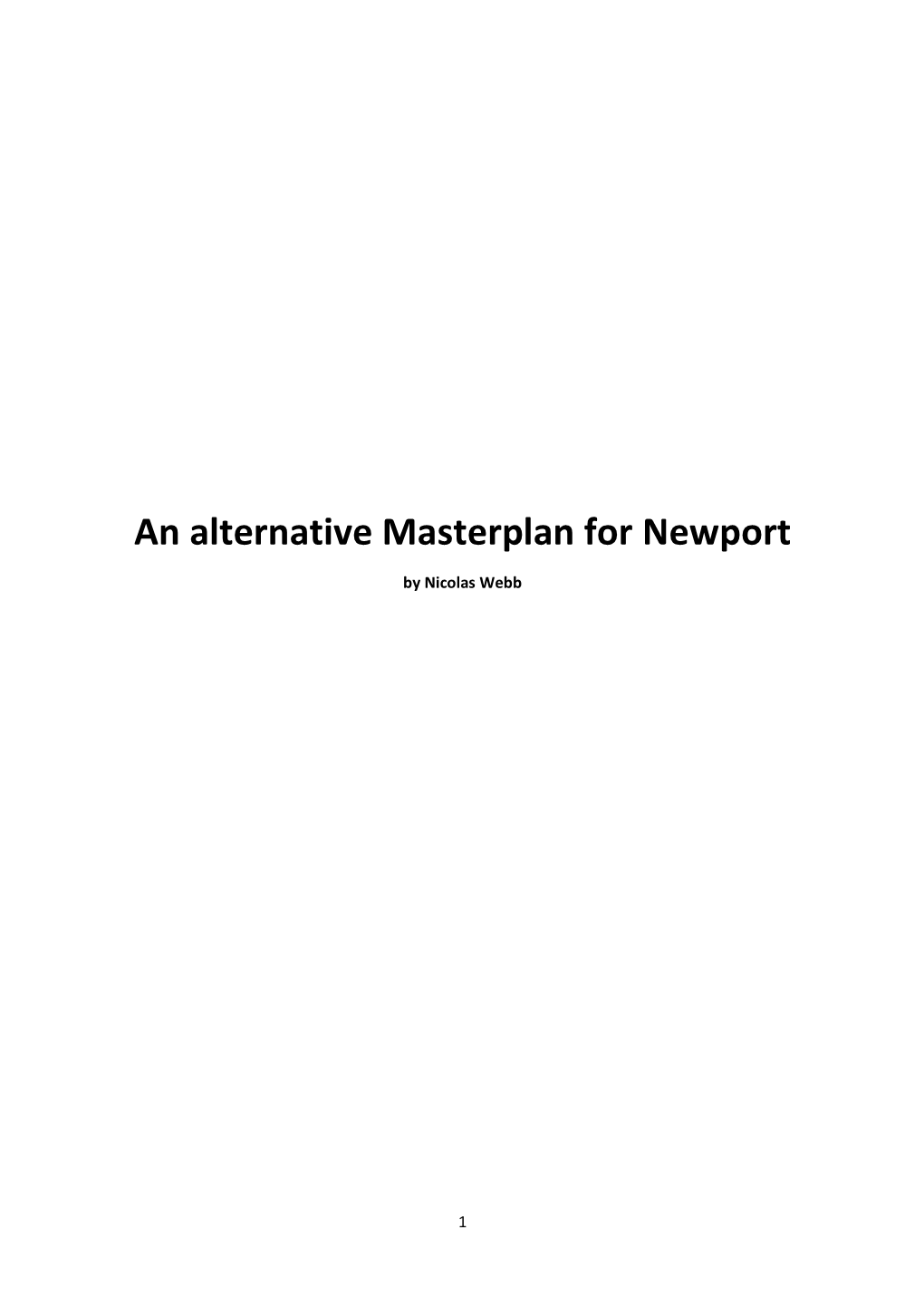 An Alternative Masterplan for Newport