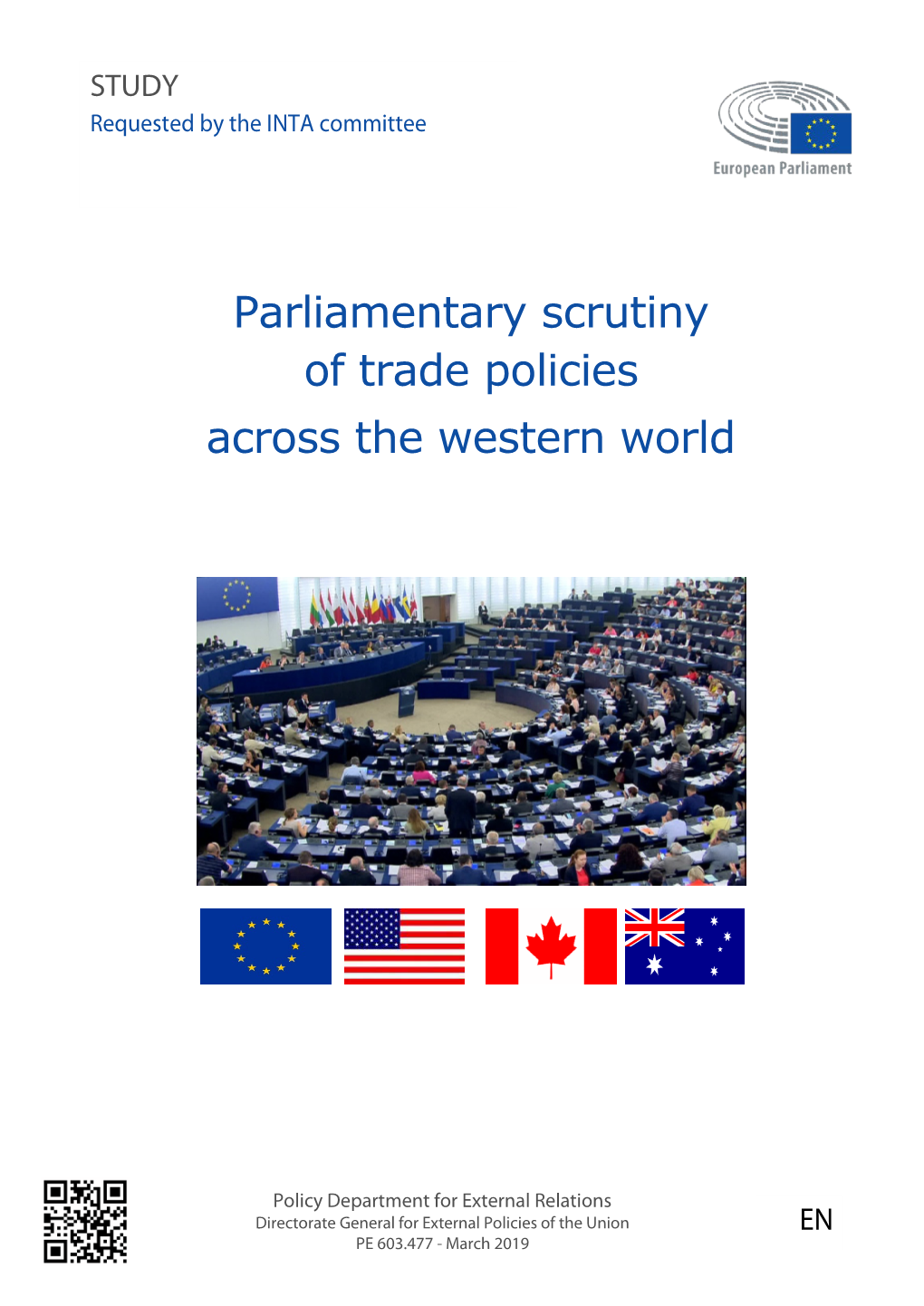 Parliamentary Scrutiny of Trade Policies Across the Western World