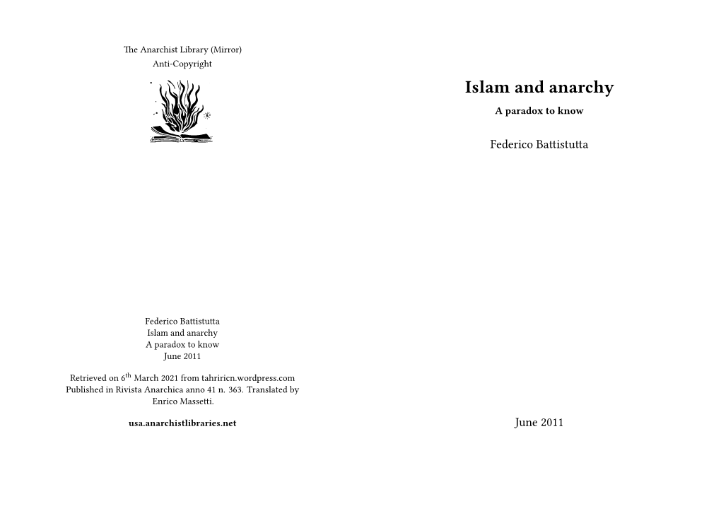 Islam and Anarchy a Paradox to Know