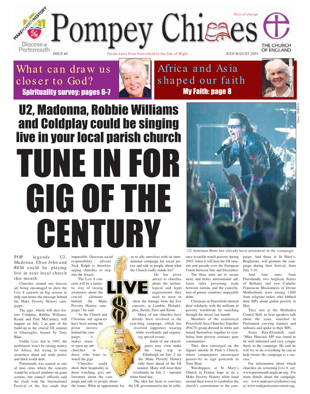 U2, Madonna, Robbie Williams and Coldplay Could Be Singing Live In