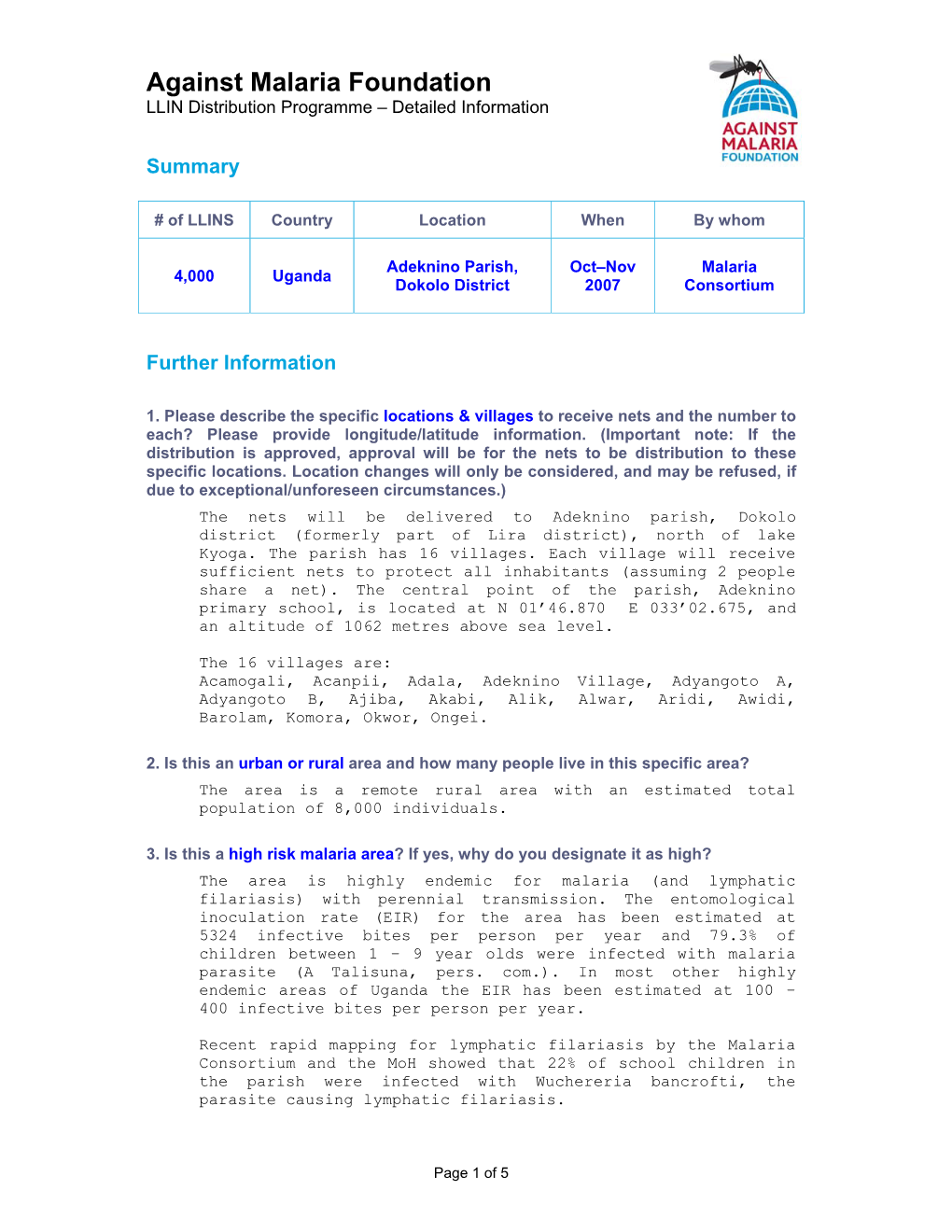 Distribution Proposal