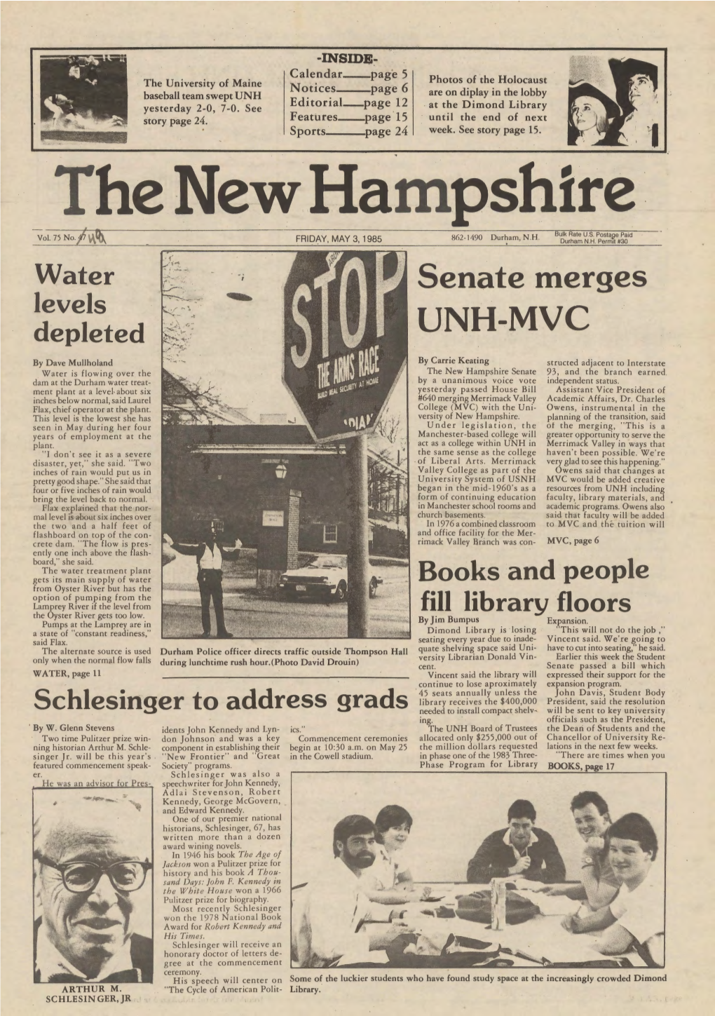 The New Hampshire, Vol. 75, No. 49 (May 3, 1985)