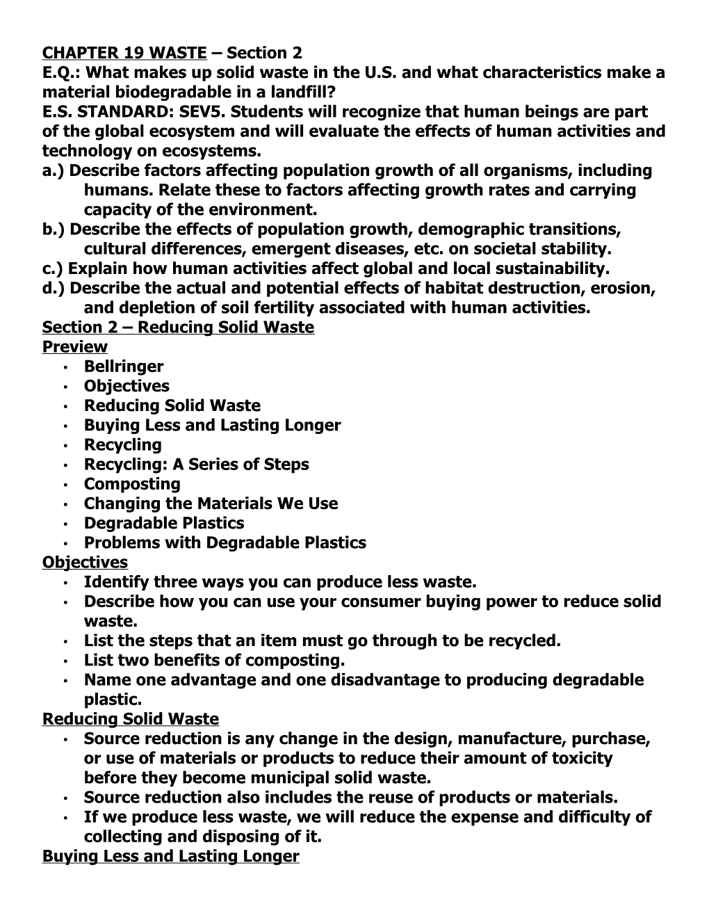 A.) Describe Factors Affecting Population Growth of All Organisms, Including