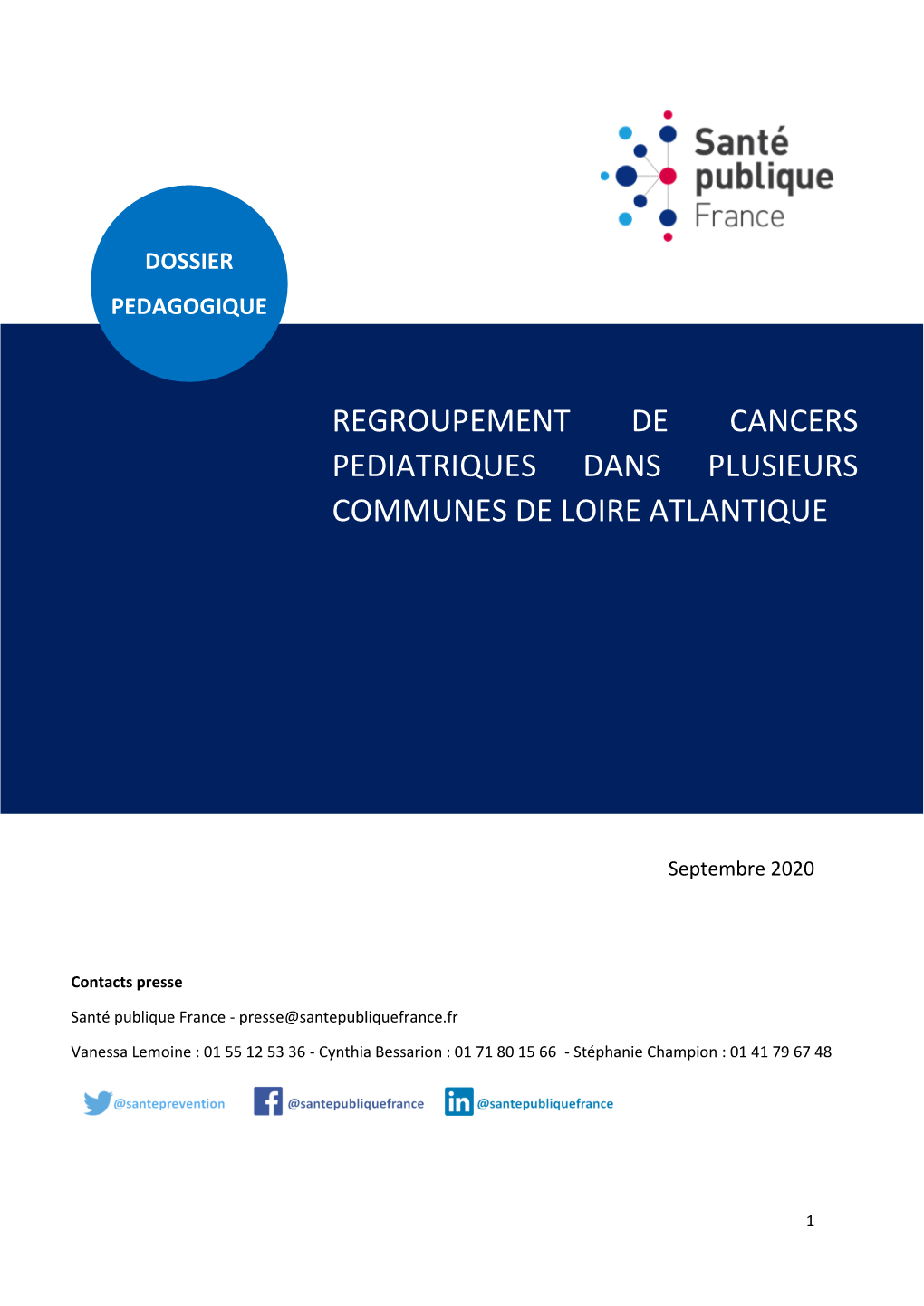 Regroupement De Cancers Pediatriques Dans Plusieurs Communes De Loire Atlantique