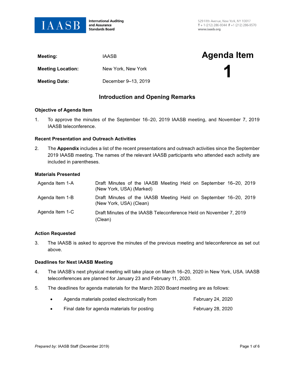 20191209-IAASB-Agenda Item 1