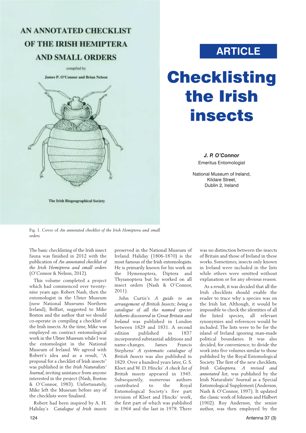 Checklisting the Irish Insects