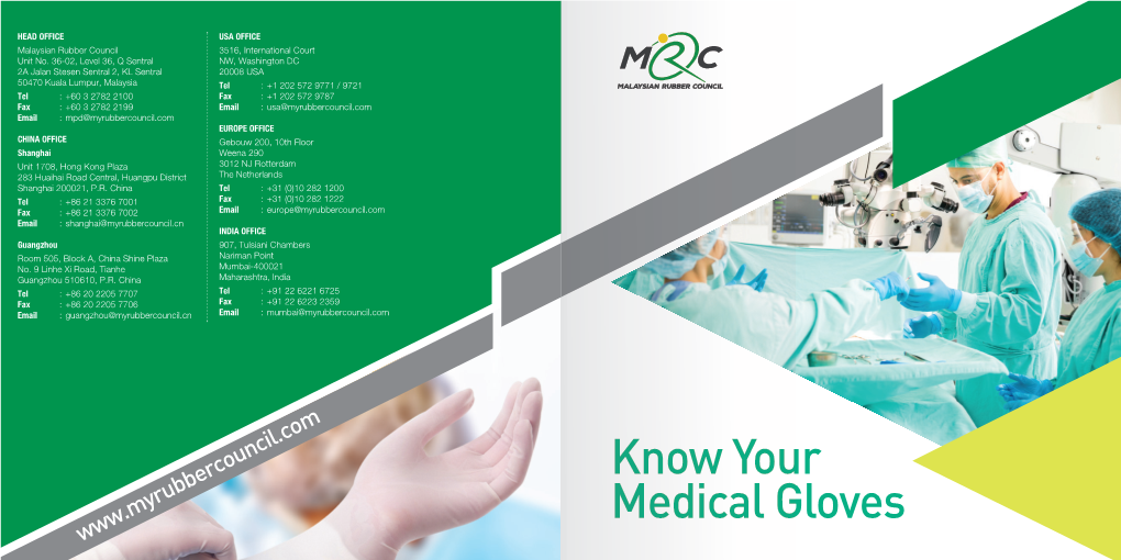 Know Your Medical Gloves Contents Know Your Medical Gloves