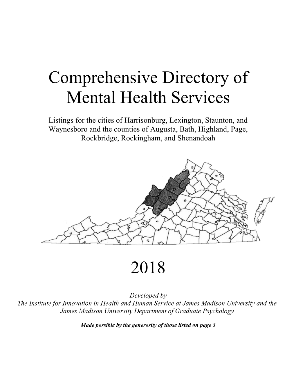 Directory of Mental Health Services