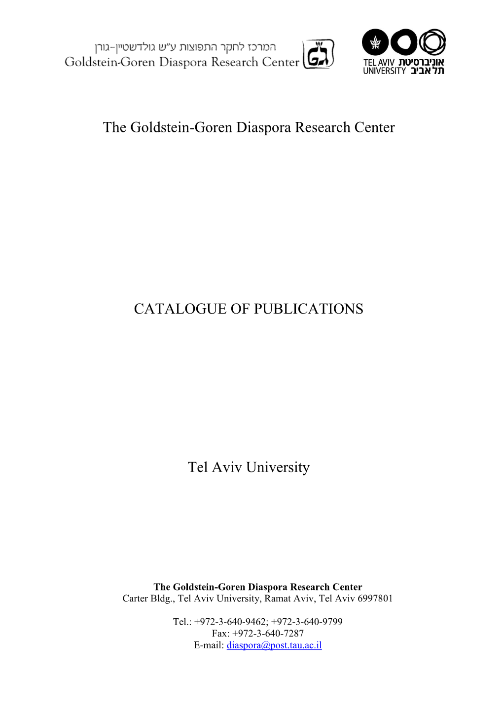 The Diaspora Research Institute