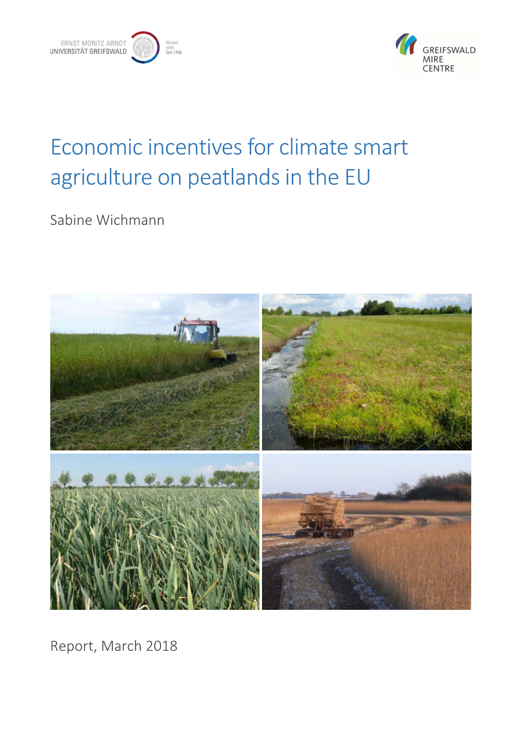 Economic Incentives for Climate Smart Agriculture on Peatlands in the EU