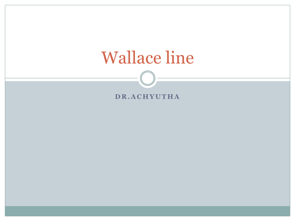 Wallace Line