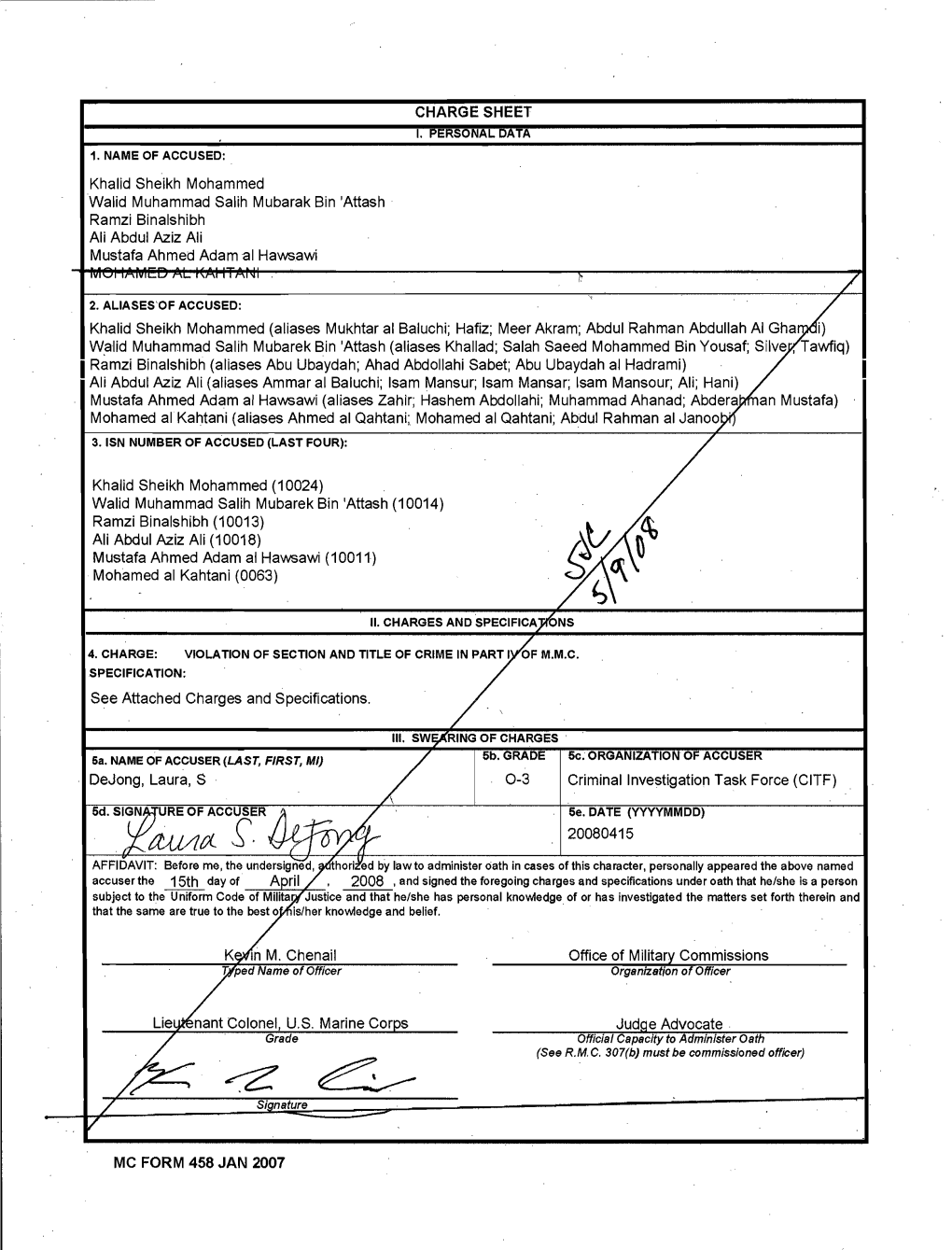 Dismissal of Military Commission Charges 5.12.2008.Pdf