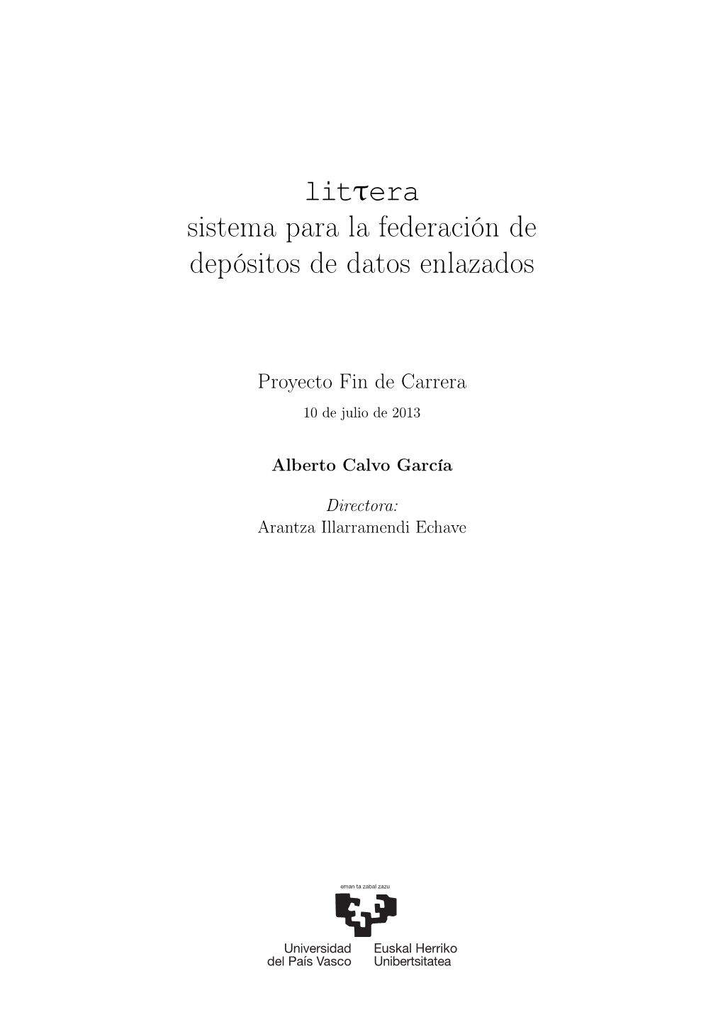 Litτera Sistema Para La Federación De Depósitos De Datos Enlazados