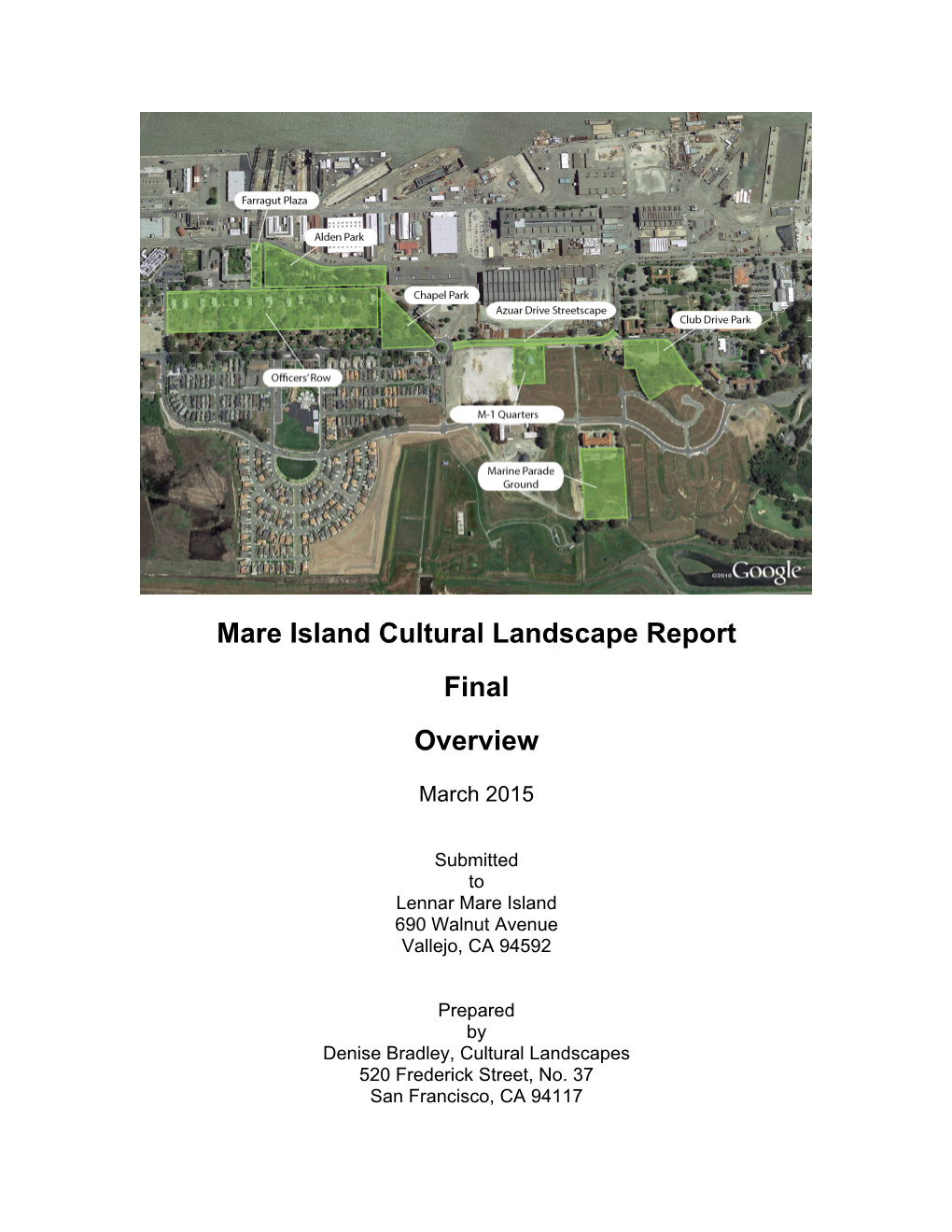Mare Island Cultural Landscape Report Final Overview