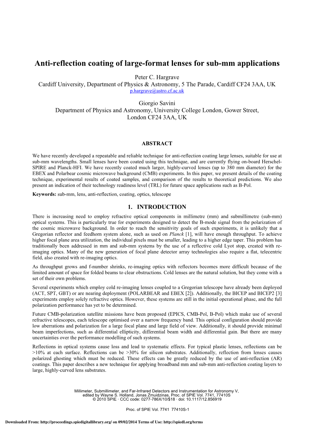 Anti-Reflection Coating of Large-Format Lenses for Sub-Mm Applications