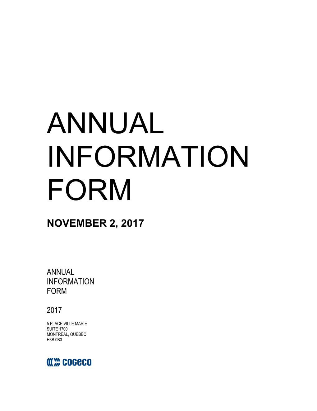 CGO.2017 Annual Information Form