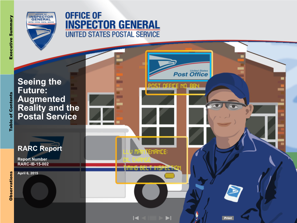 Augmented Reality and the Postal Service