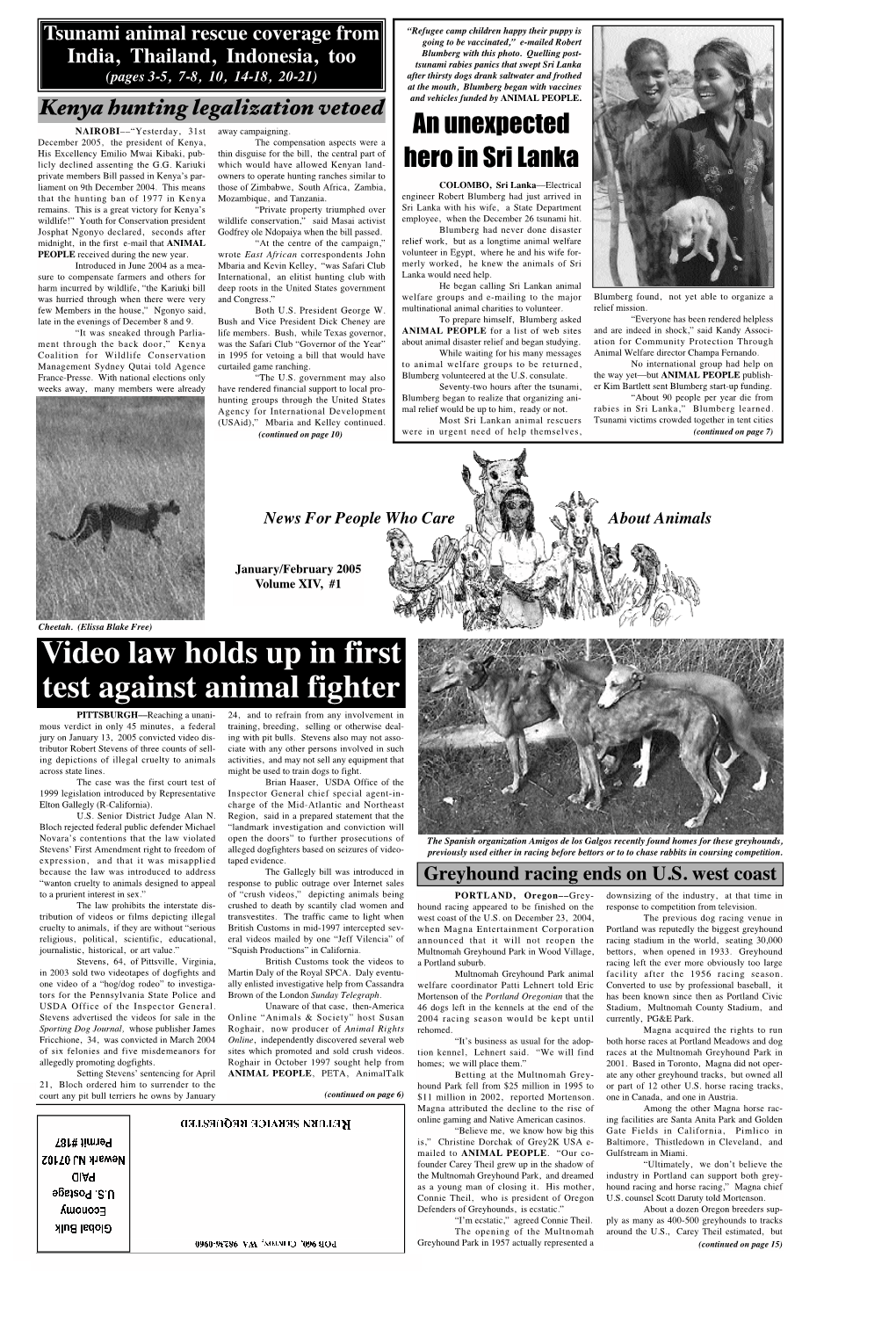 January/February 2005 Volume XIV, #1