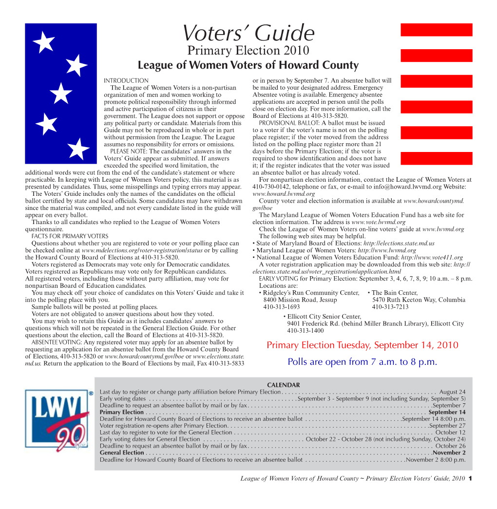 Voters' Guide