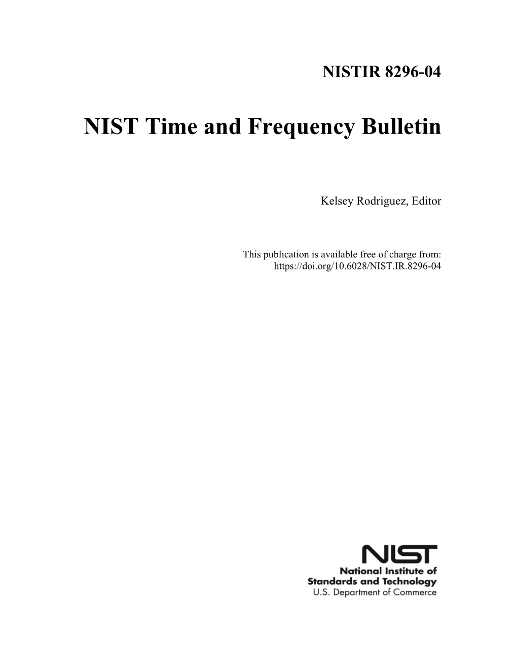 NIST Time and Frequency Bulletin
