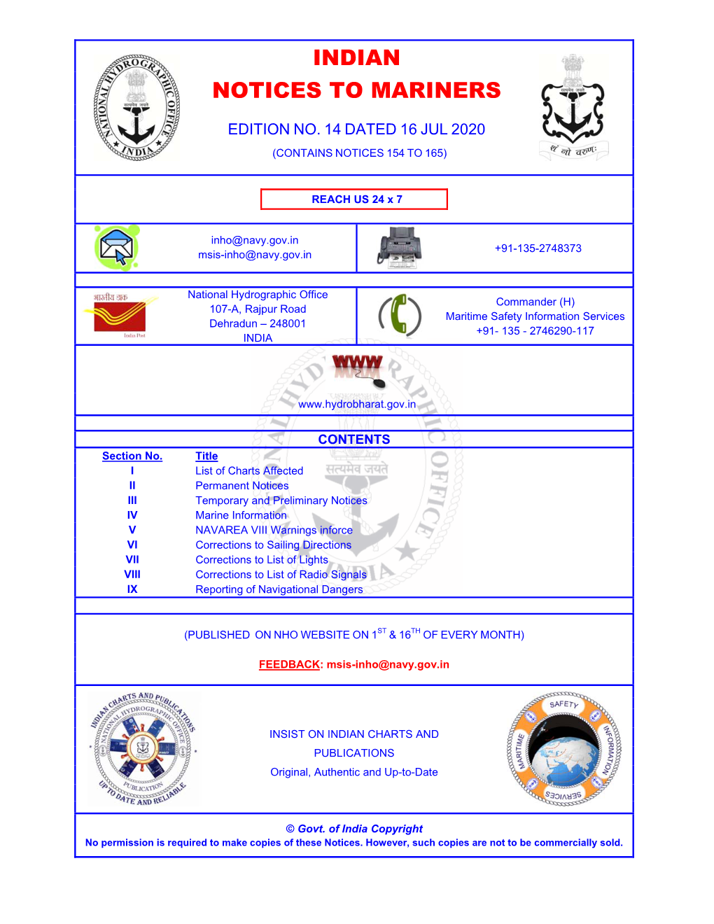 Indian Notices to Mariners