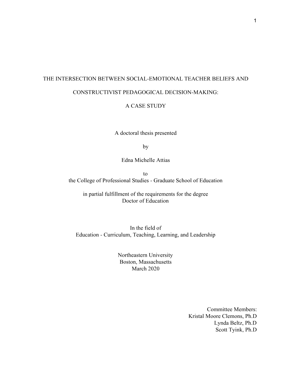 The Intersection Between Social-Emotional Teacher Beliefs And